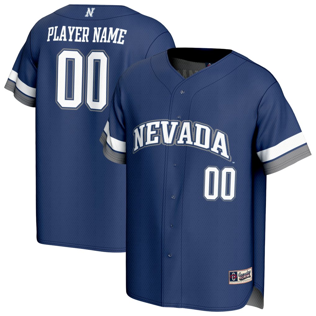 Nevada Wolf Pack GameDay Greats Youth NIL Pick-A-Player Baseball Lightweight Jersey - Navy
